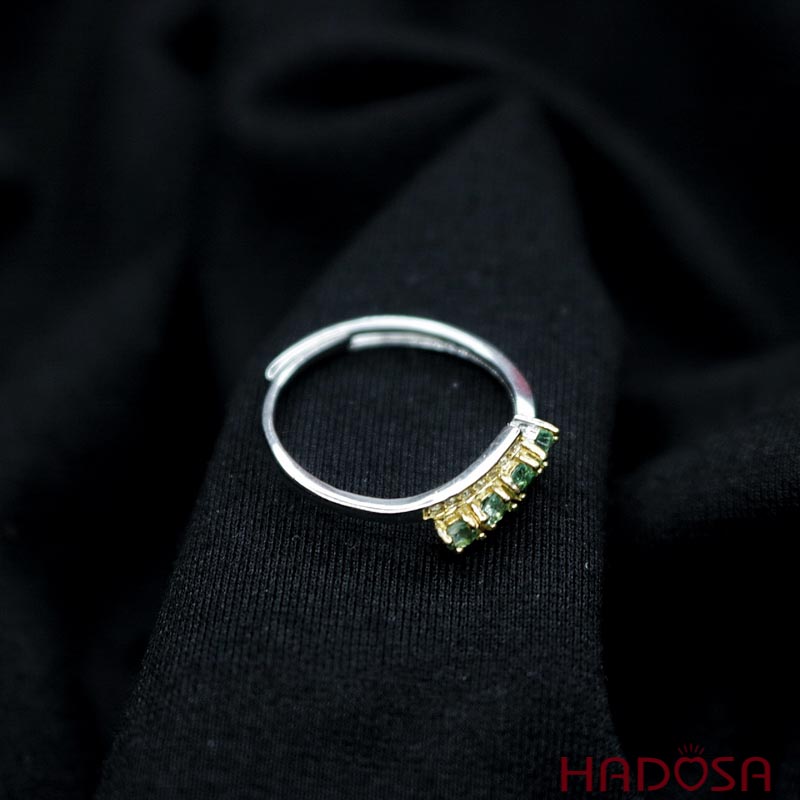 Nhẫn Emerald 2.5mm bạc 925