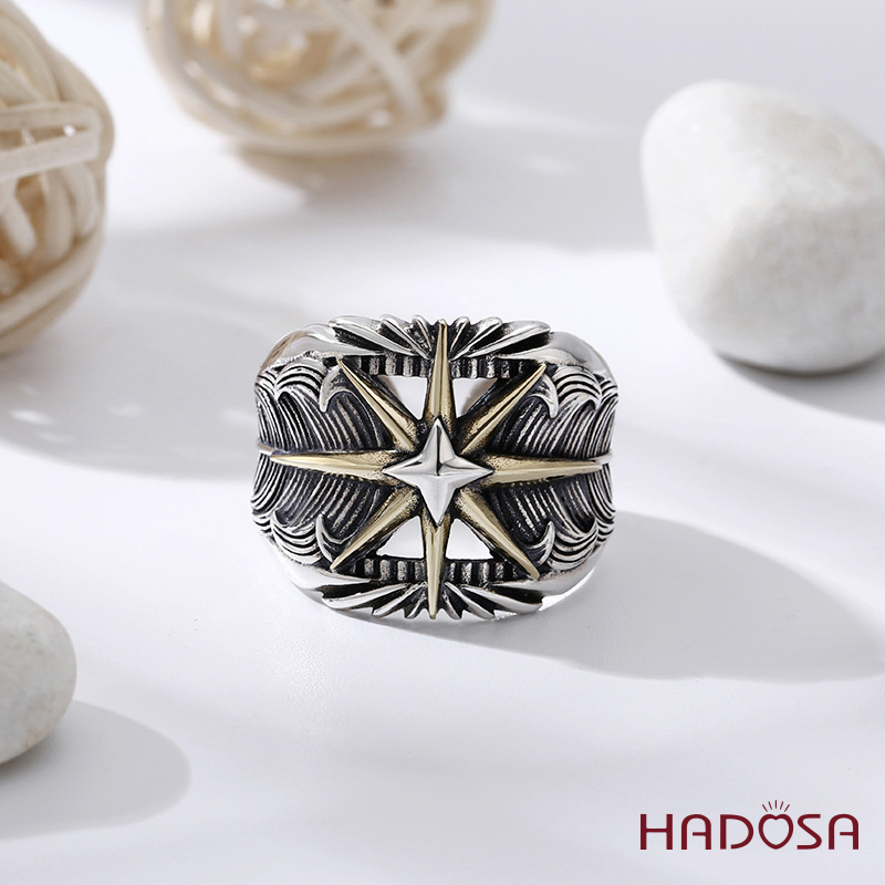 Nhẫn nam bạc Thái Ngôi Sao Phương Bắc