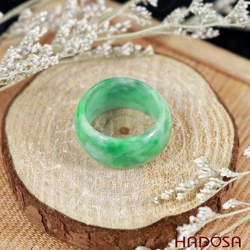 Nhẫn Cẩm Thạch xanh lý size 17
