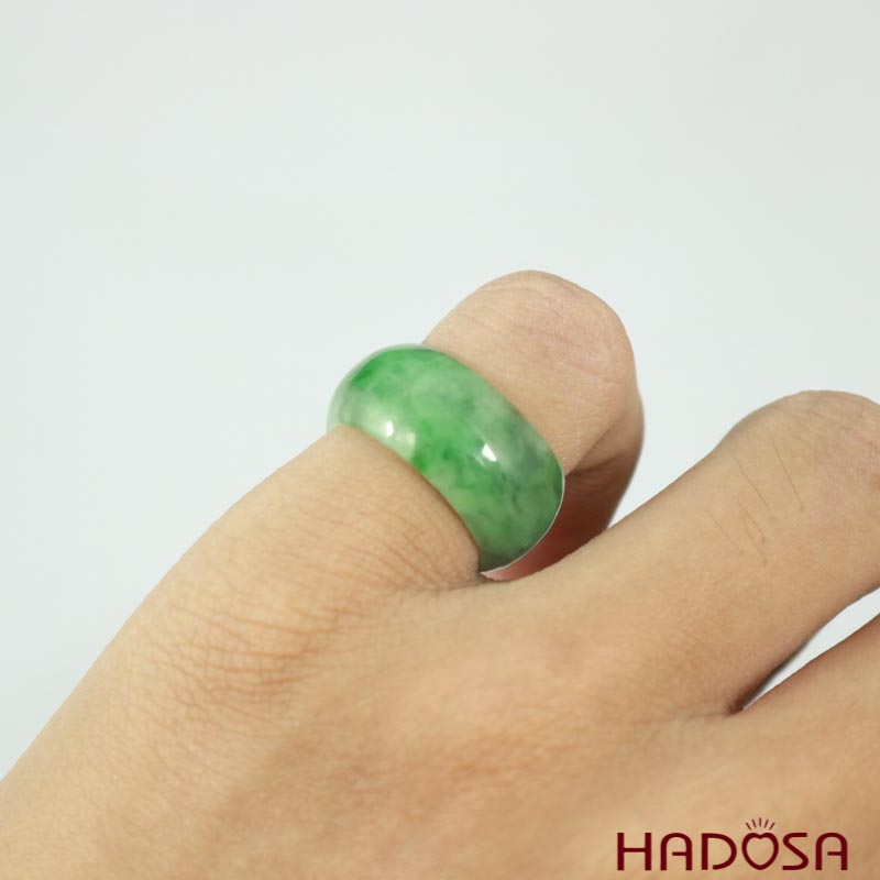 Nhẫn Cẩm Thạch xanh lý size 17