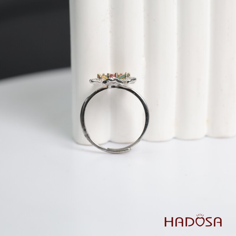 Nhẫn nữ đá Tourmaline 3*4mm bạc 925