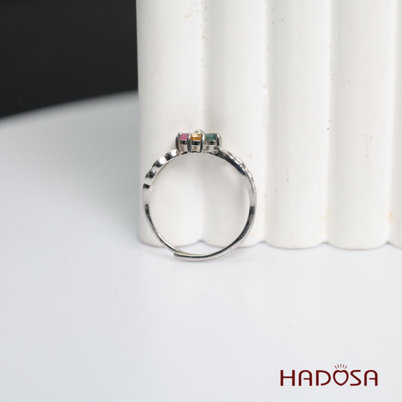 Nhẫn nữ đá Tourmaline 3mm bạc 925