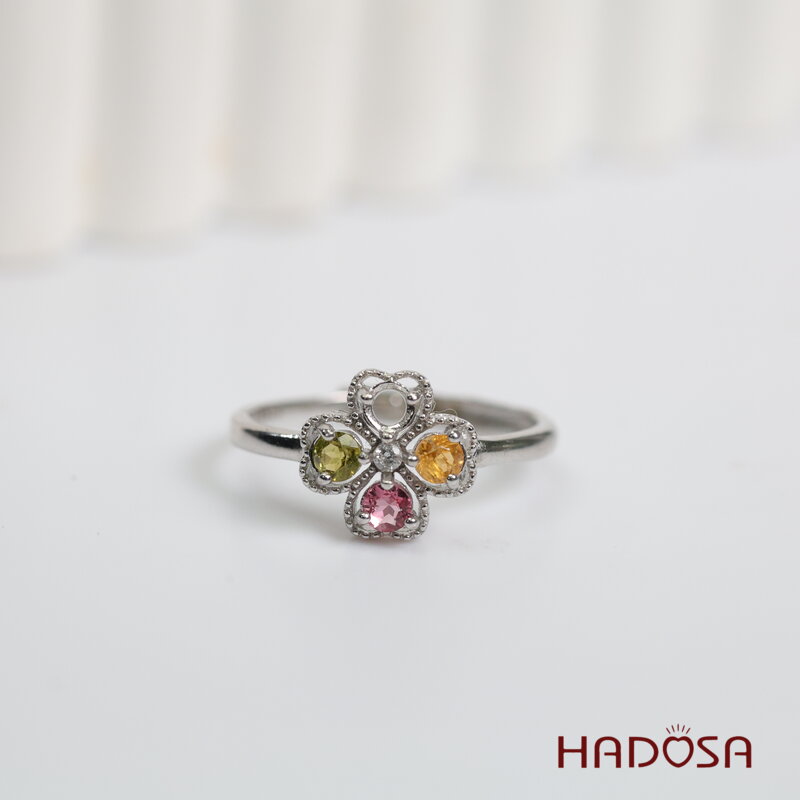Nhẫn nữ đá Tourmaline 3mm bạc 925