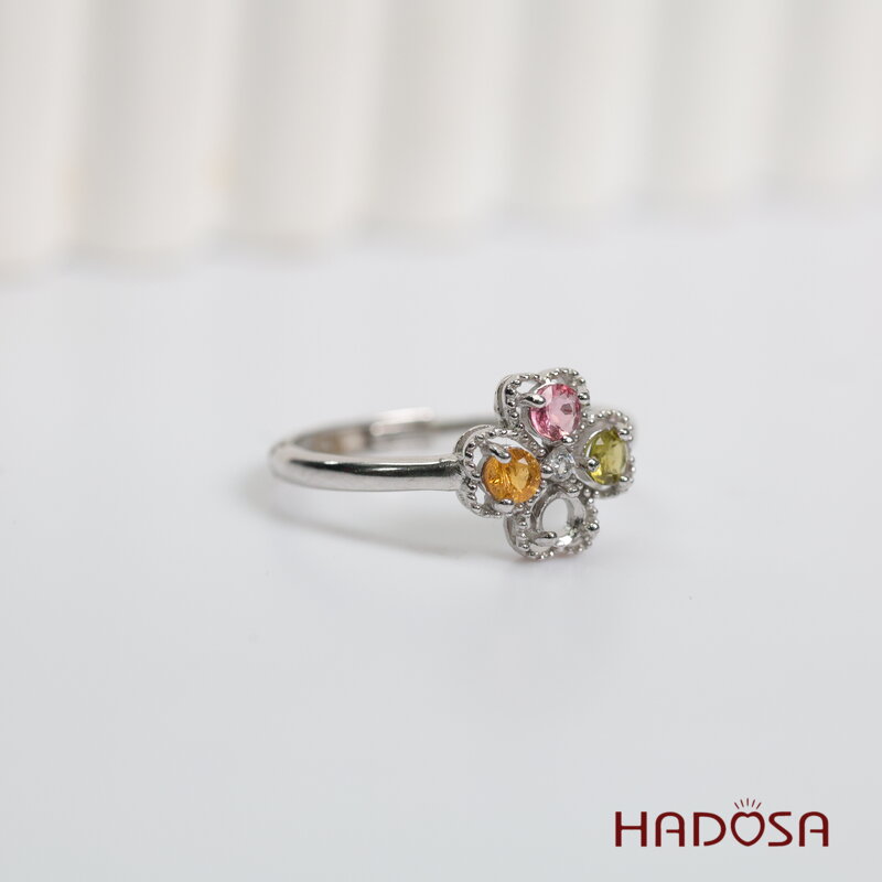 Nhẫn nữ đá Tourmaline 3mm bạc 925