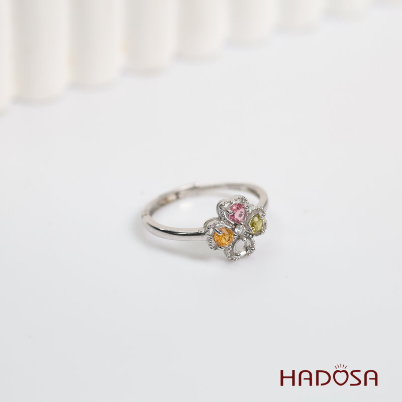 Nhẫn nữ đá Tourmaline 3mm bạc 925