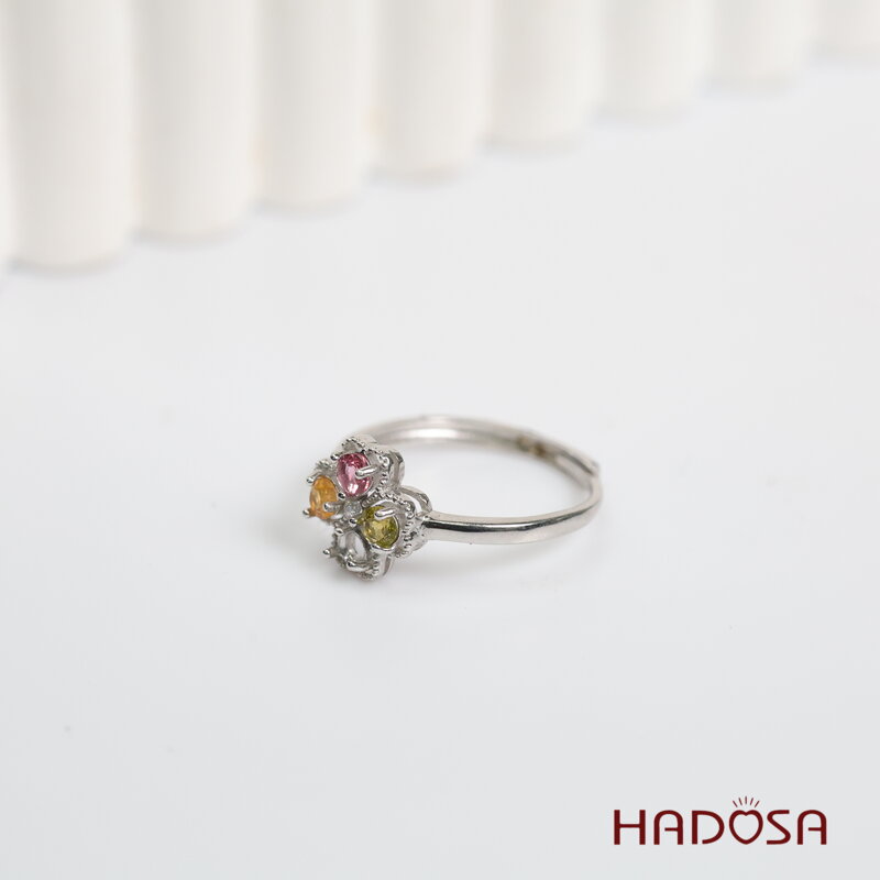 Nhẫn nữ đá Tourmaline 3mm bạc 925