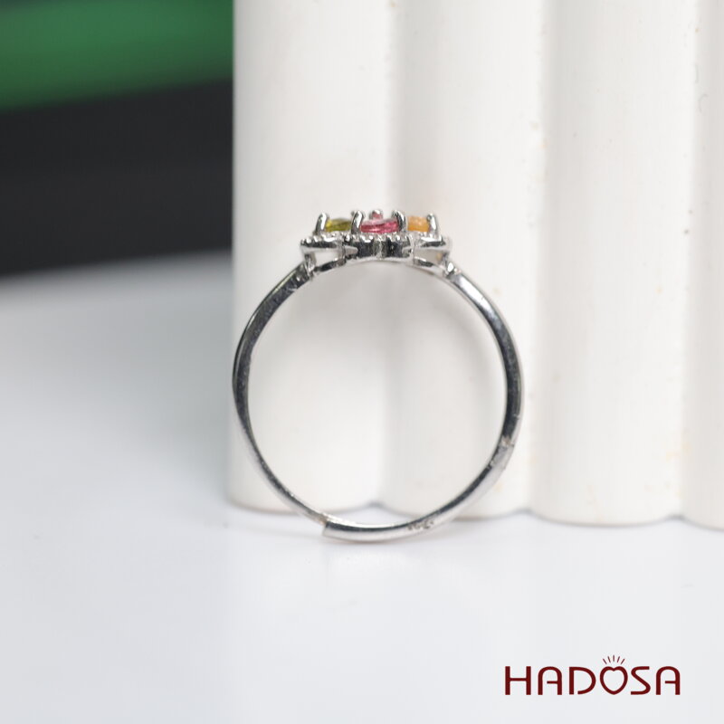 Nhẫn nữ đá Tourmaline 3mm bạc 925