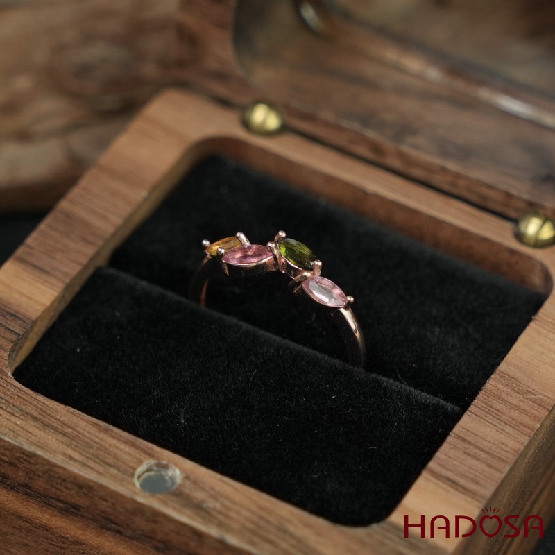 Nhẫn nữ Tourmaline 2.5*5mm