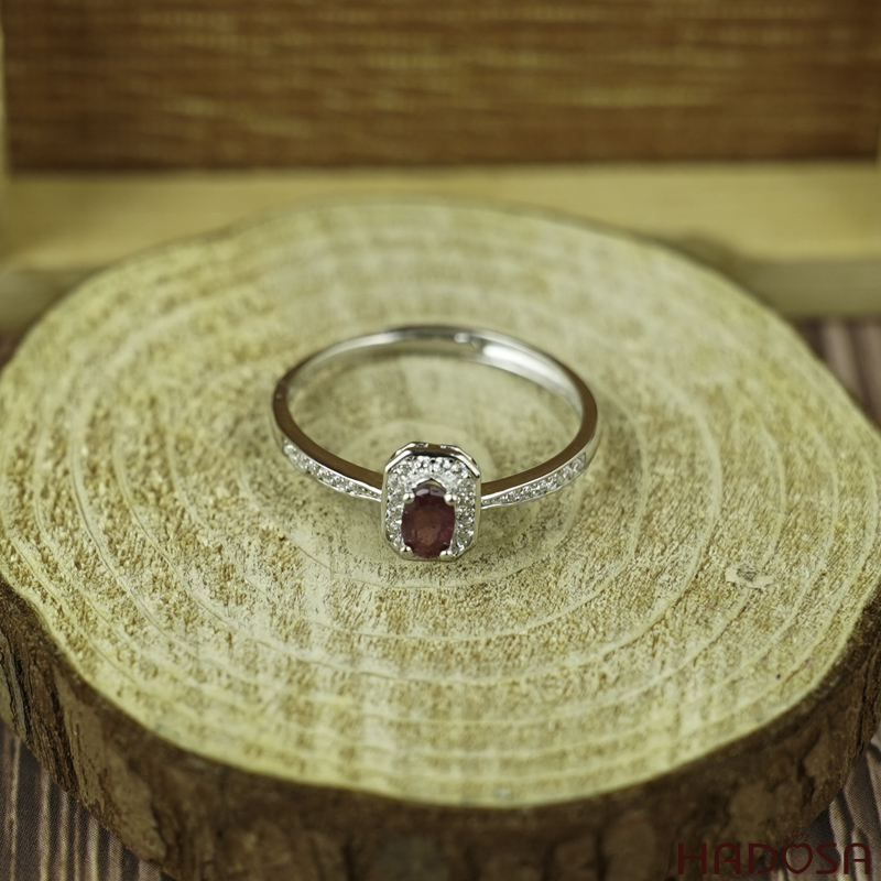 Nhẫn Ruby (gf) 3*5mm bạc 925