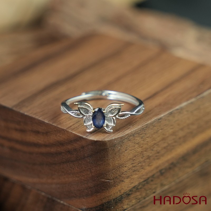 Nhẫn sapphire 3*5mm bạc 925