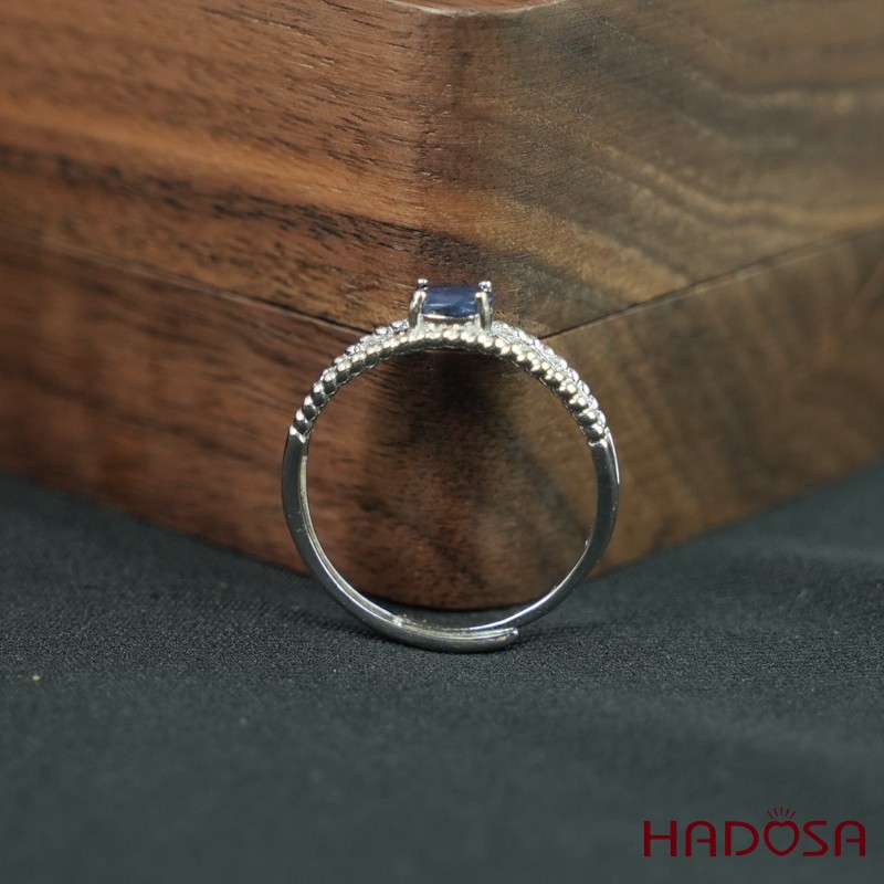 Nhẫn sapphire 4*5mm bạc 925