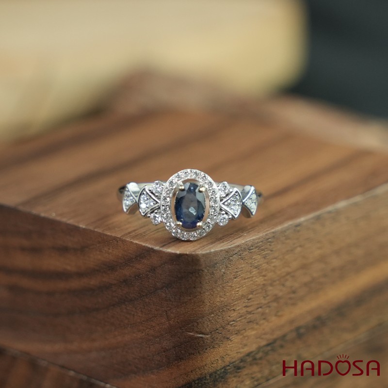 Nhẫn sapphire 4*6mm bạc 925