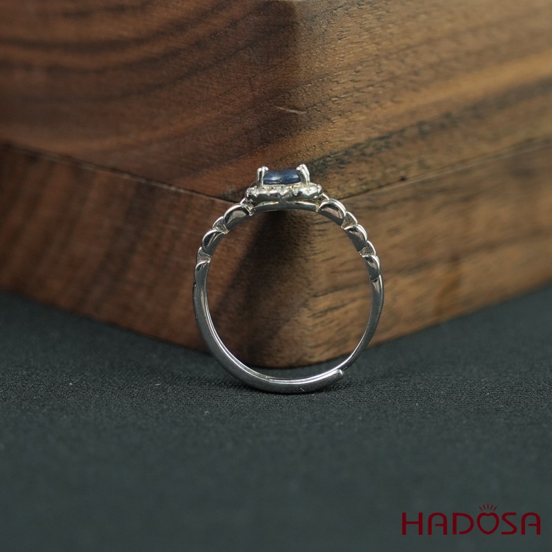 Nhẫn Sapphire 4*6mm bạc 925