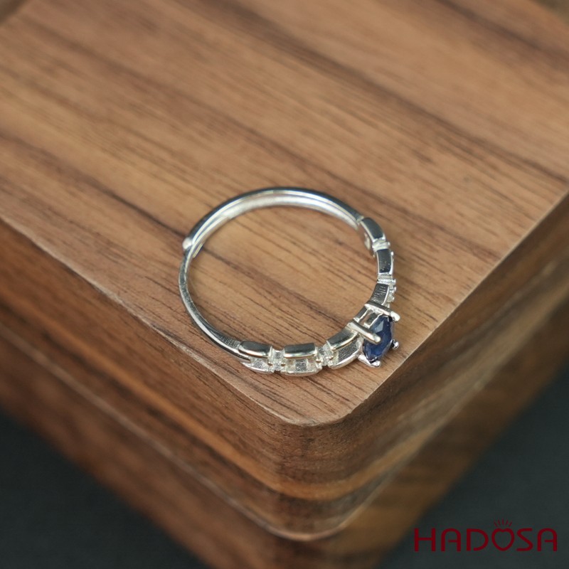 Nhẫn Sapphire 5*6mm bạc 925