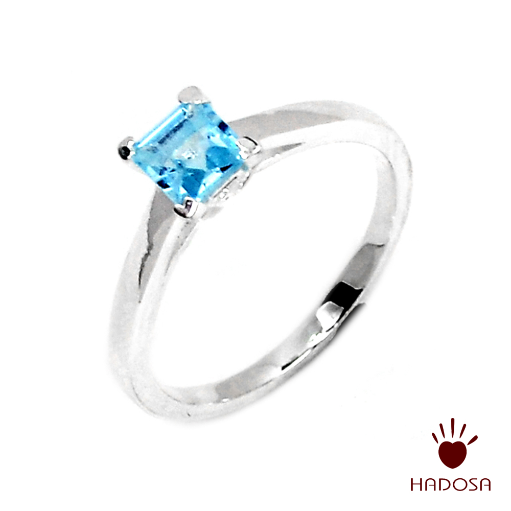 Nhẫn nữ đá Topaz bạc 925 cao cấp size 15