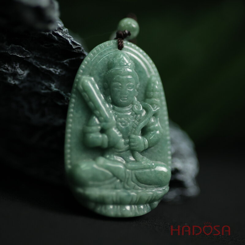 Mặt Ngọc Cẩm Thạch A Hư Không Tạng Bồ Tát (Sửu, Dần) 50mm