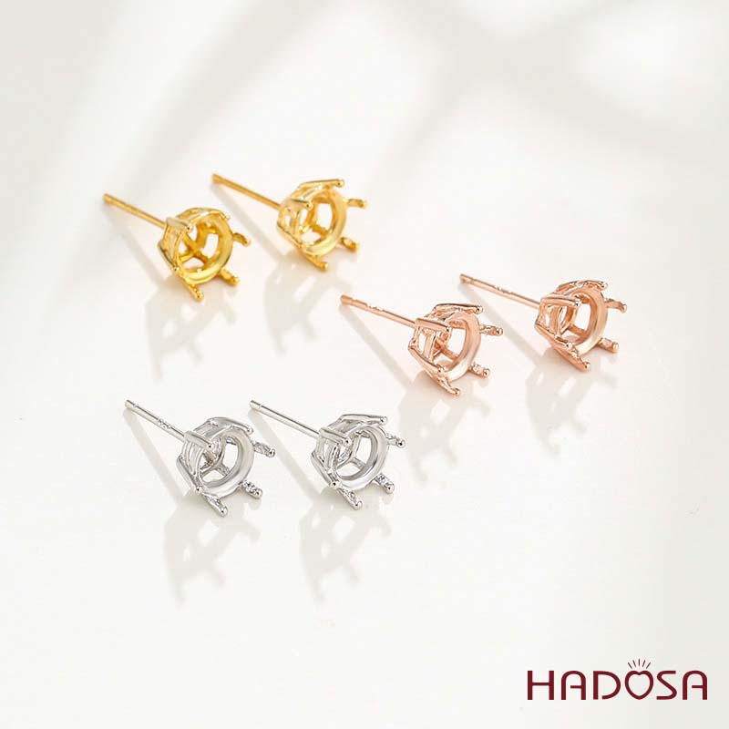 Đế chốt bông tai bạc 6mm