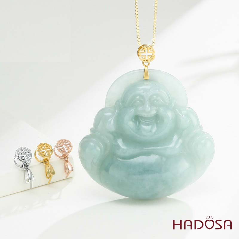 Khoen bạc mạ vàng mặt dây chuyền chữ Thọ