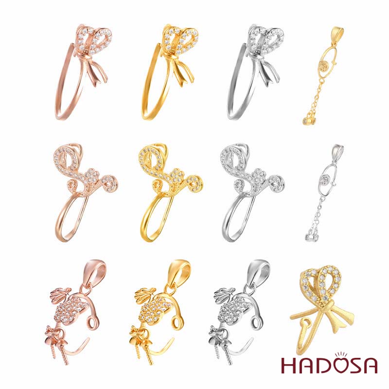 Khoen móc bạc mặt dây chuyền hồ lô 9mm