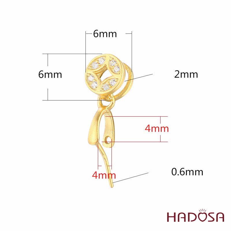 Khoen bạc mạ vàng mặt dây chuyền kim tiền