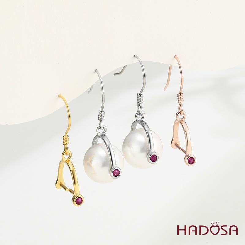 Móc bông tai bạc 8mm