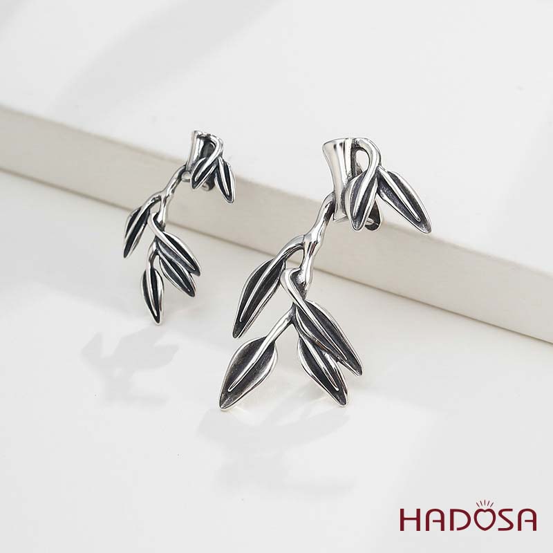 Khoen móc bạc mặt dây chuyền giọt nước 30mm