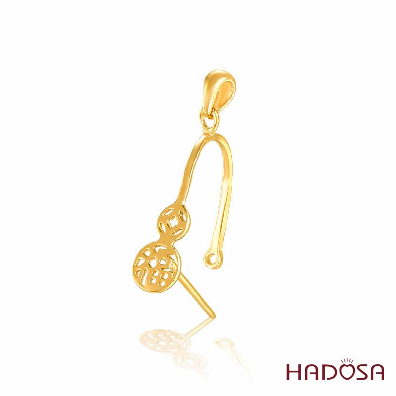 Khoen móc bạc hồ lô đồng điếu 11mm