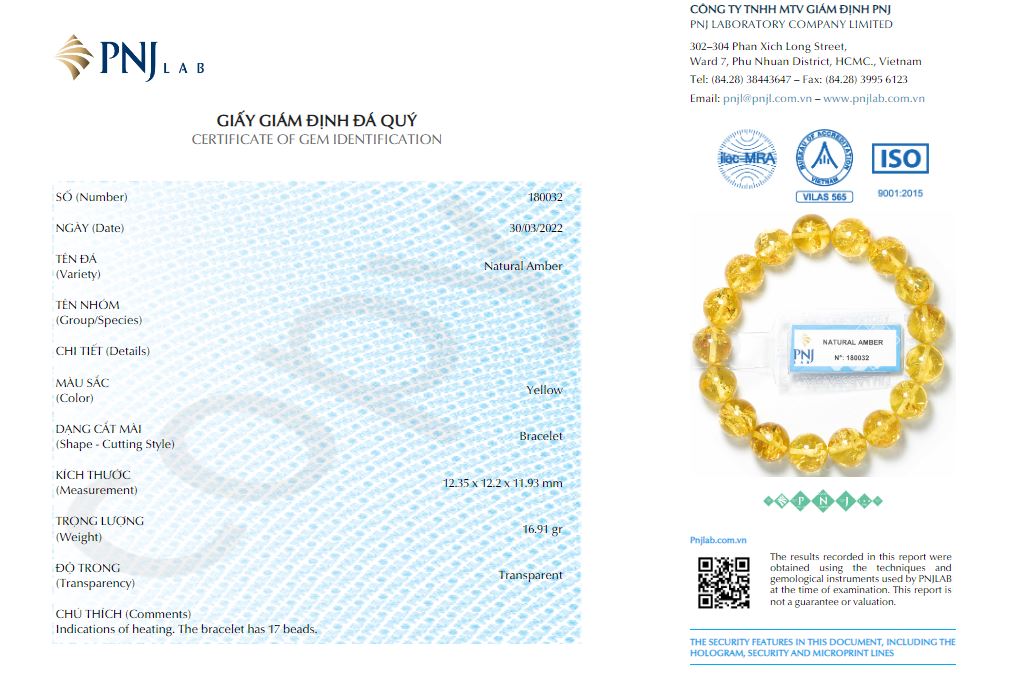 Vòng Hổ Phách Cognac Baltic vàng 12mm đặc biệt cao cấp