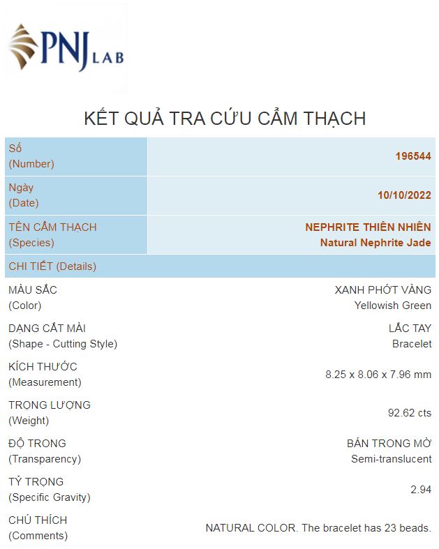 Vòng Ngọc Bích Canada 8mm cao cấp