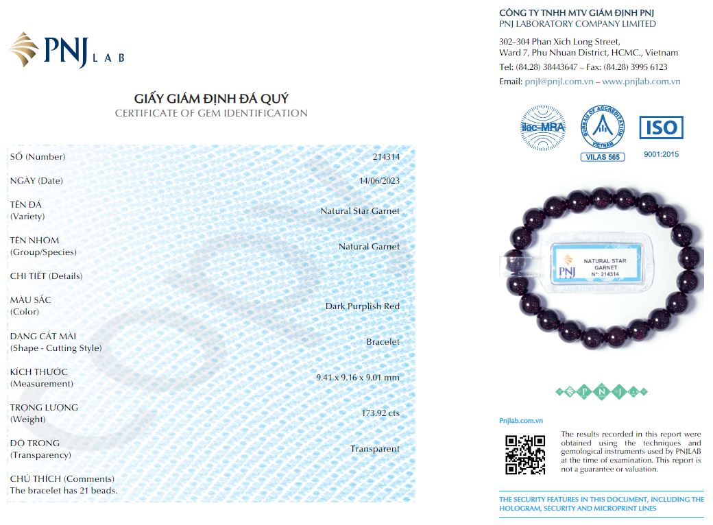 Vòng Ngọc Hồng Lựu Garnet tím 9mm chuẩn 5A