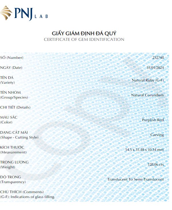 Mặt Quan Âm Ruby Thái đỏ đẹp 32x54mm cao cấp