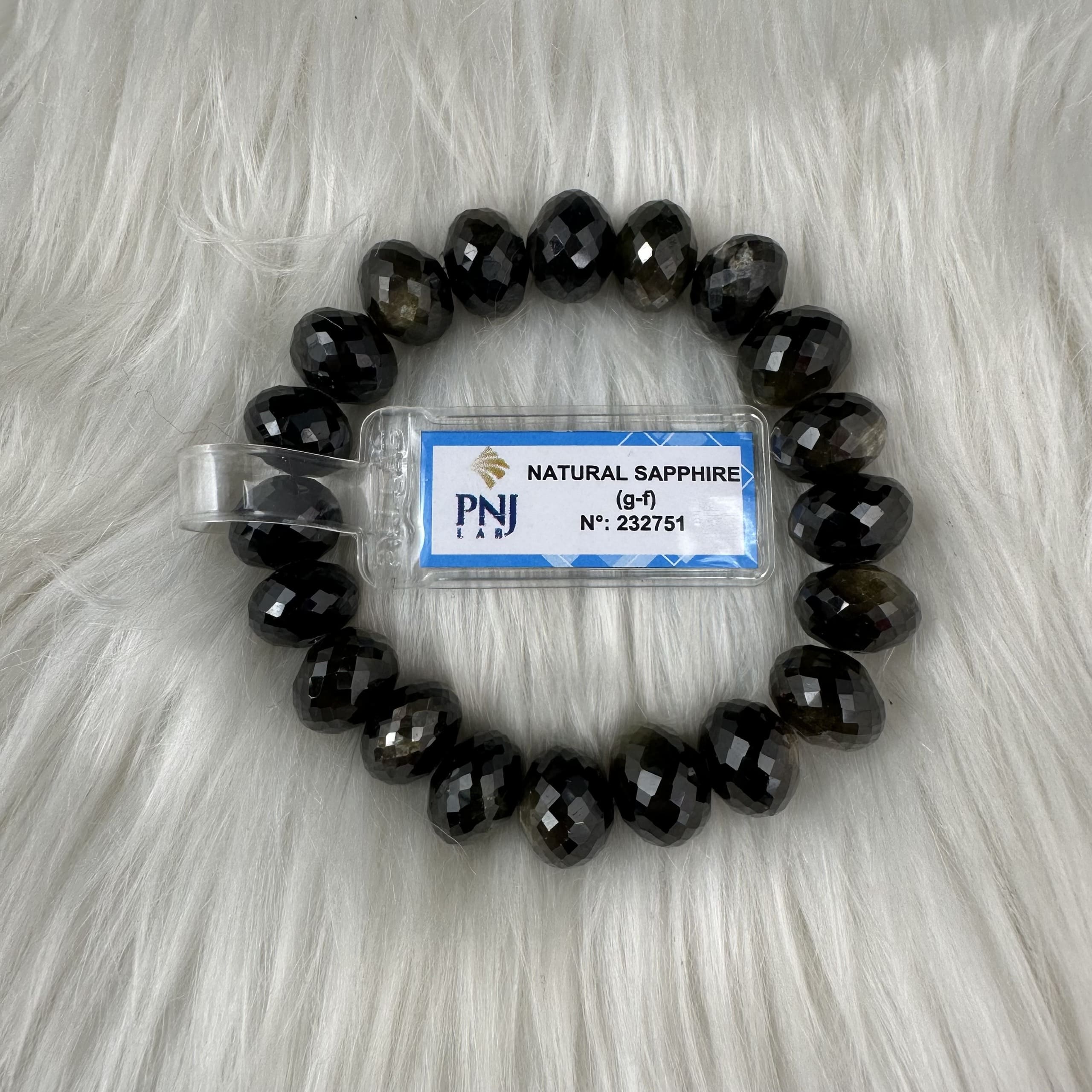 Vòng đá Sapphire mài giác 11mm cao cấp