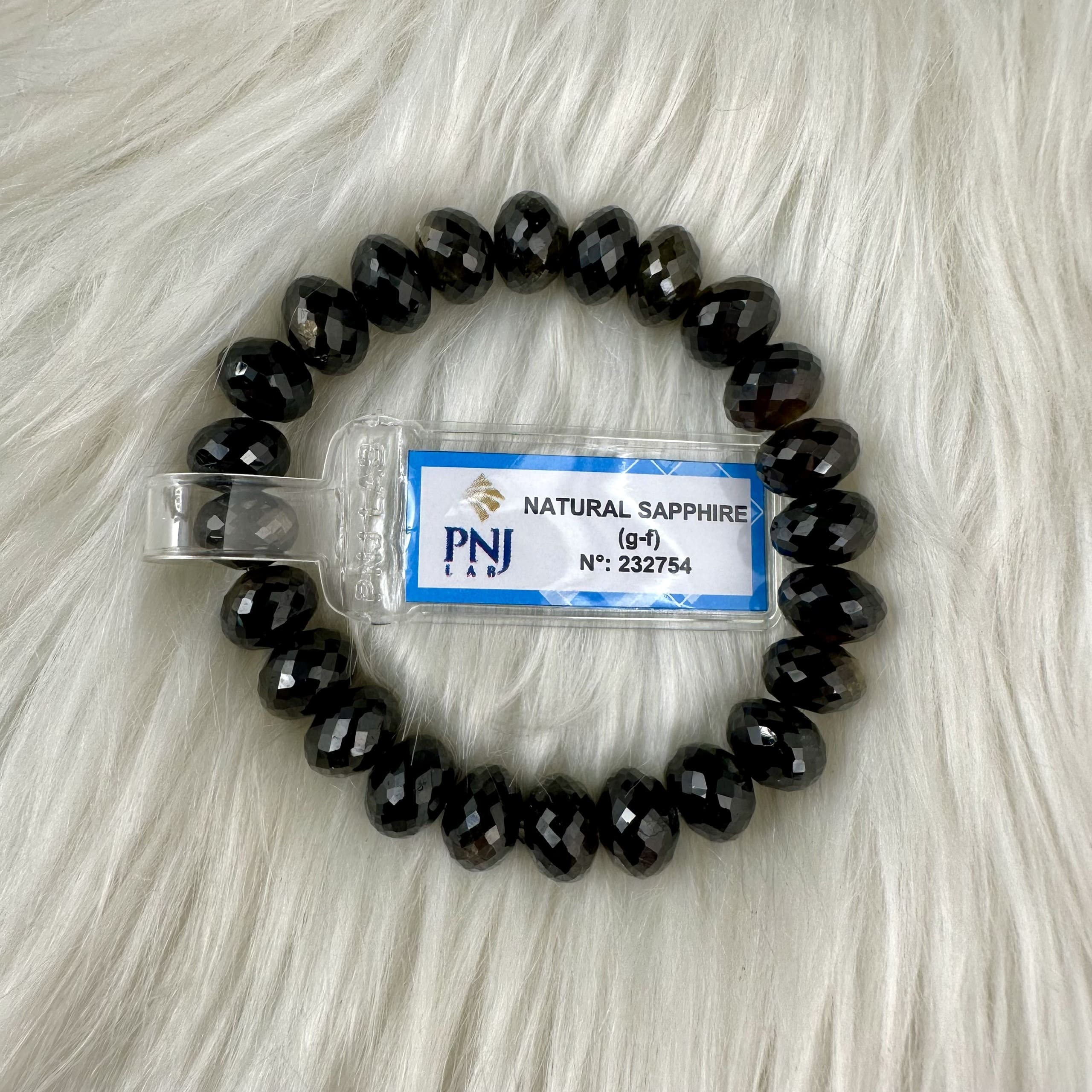 Vòng đá Sapphire mài giác 9mm cao cấp