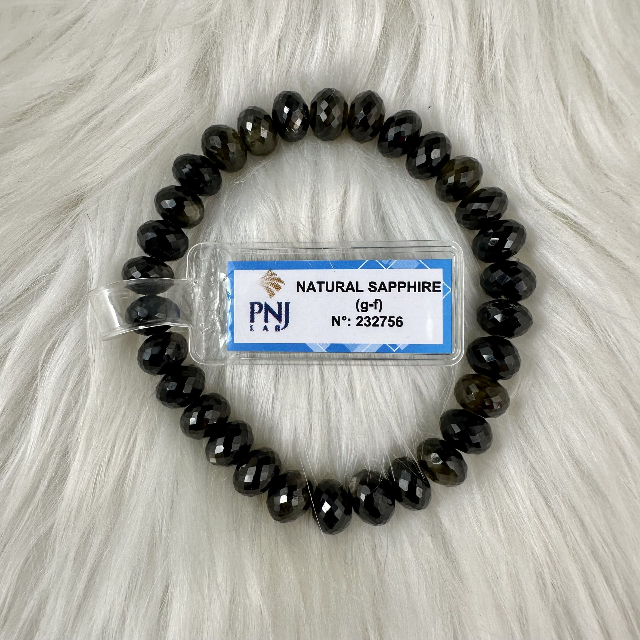 Vòng đá Sapphire mài giác 8mm cao cấp