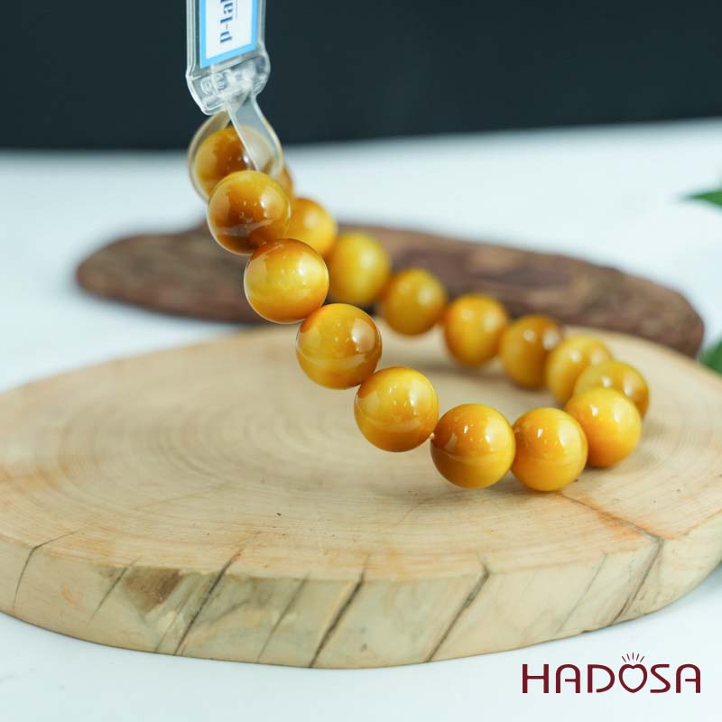 Vòng thạch anh Mắt hổ vàng 12mm đặc biệt cao cấp chuẩn 8A