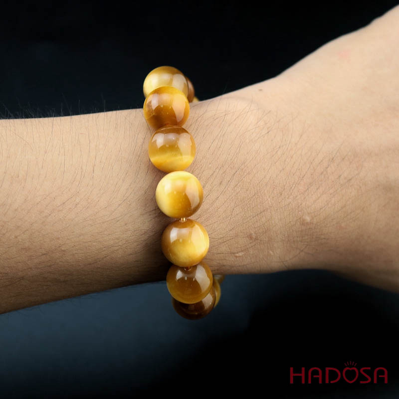 Thạch anh Mắt hổ vàng 14mm đặc biệt cao cấp chuẩn 6A