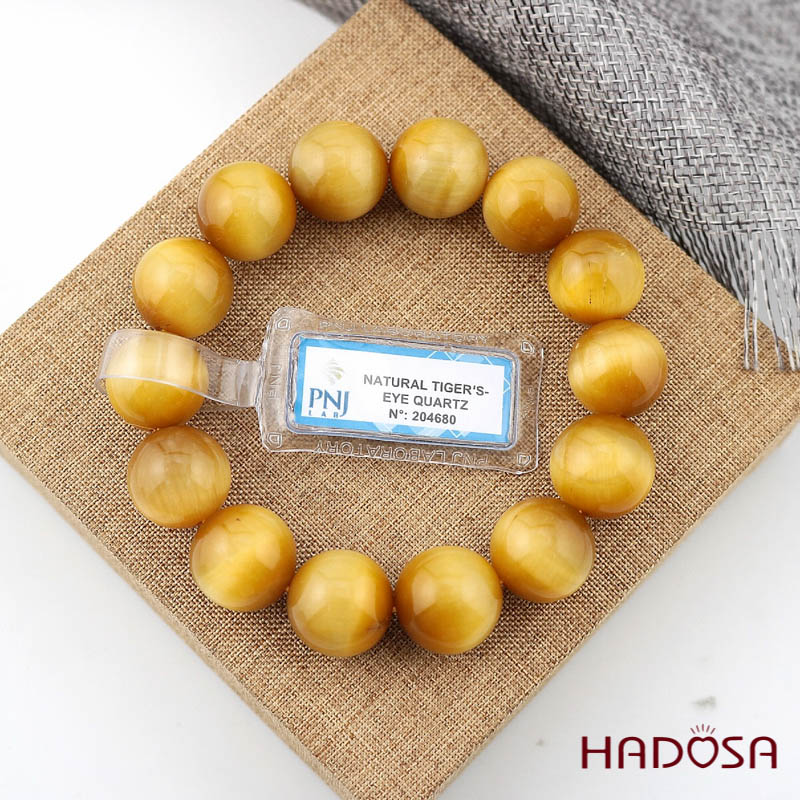 Thạch anh Mắt Hổ vàng 16mm đặc biệt cao cấp chuẩn 6A