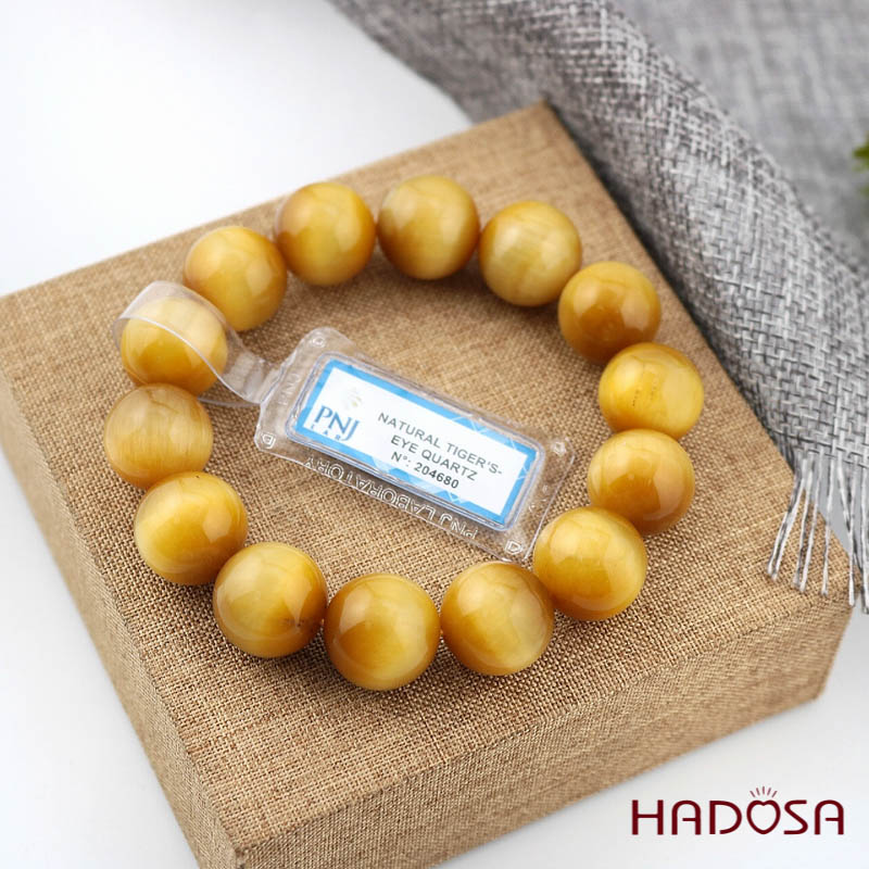 Thạch anh Mắt Hổ vàng 16mm đặc biệt cao cấp chuẩn 6A