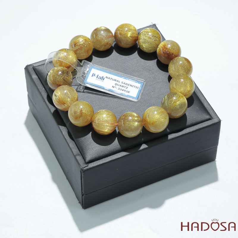 Thạch Anh Tóc Vàng Tự Nhiên 15mm Chuẩn 7A Cao Cấp