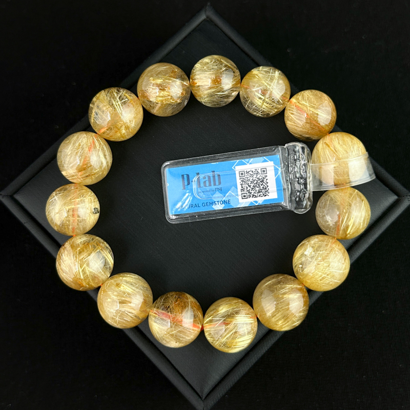 Thạch anh tóc vàng Vip 15mm cao cấp chuẩn 9A