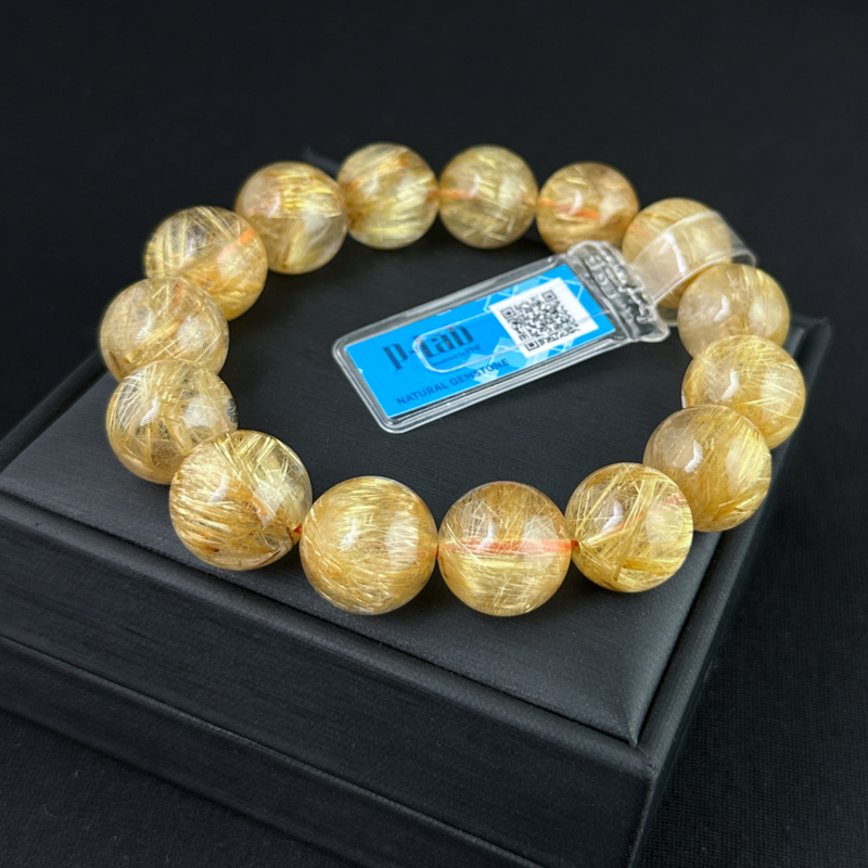 Thạch anh tóc vàng Vip 15mm cao cấp chuẩn 9A