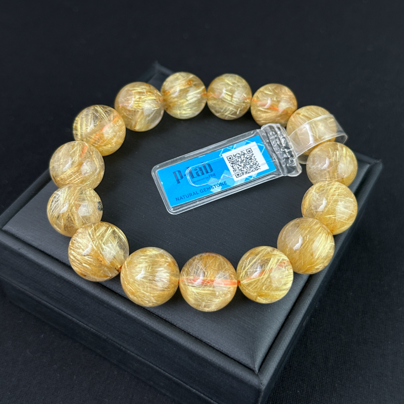 Thạch anh tóc vàng Vip 15mm cao cấp chuẩn 9A