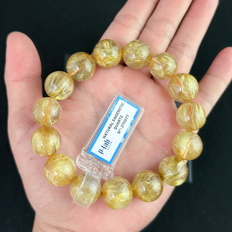 Thạch anh tóc vàng Vip 15mm cao cấp chuẩn 9A