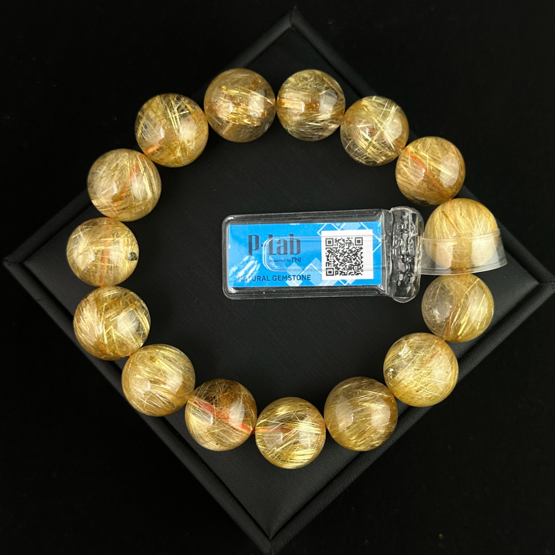 Thạch anh tóc vàng Vip 15mm cao cấp chuẩn 9A