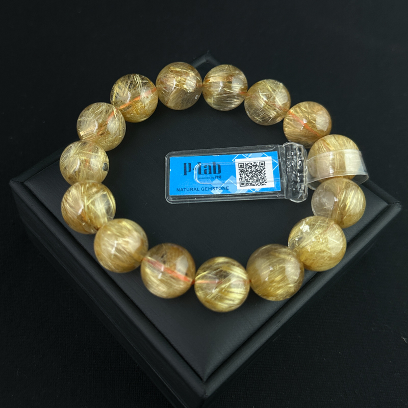 Thạch anh tóc vàng Vip 15mm cao cấp chuẩn 9A