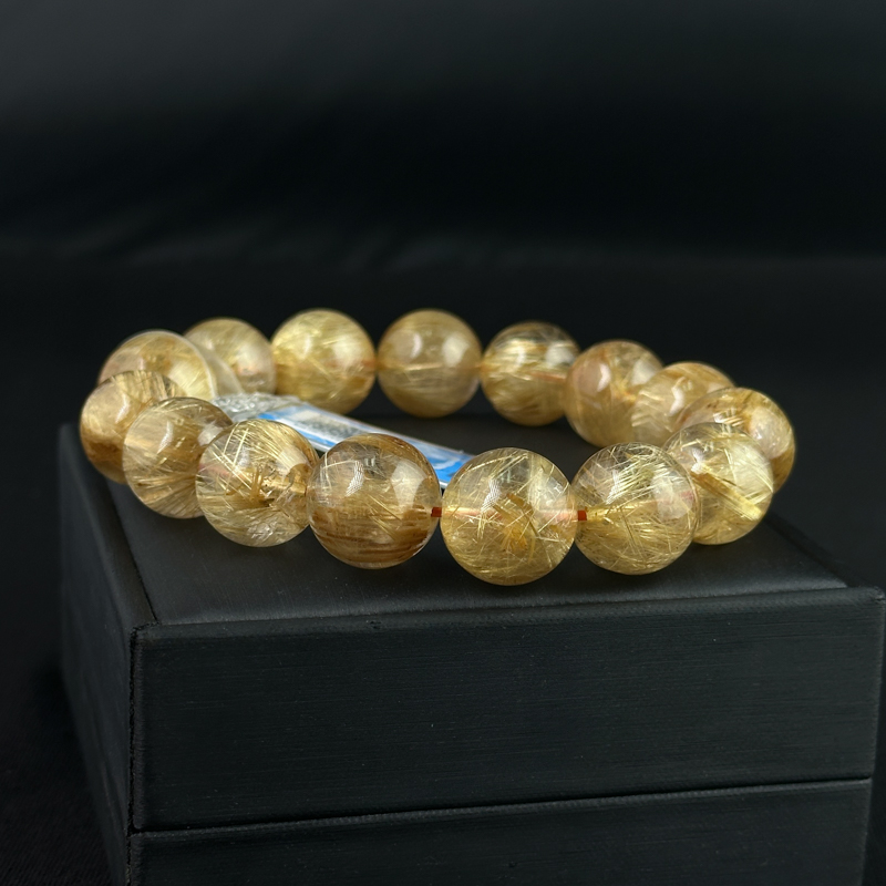 Thạch anh tóc vàng Vip 15mm cao cấp chuẩn 9A
