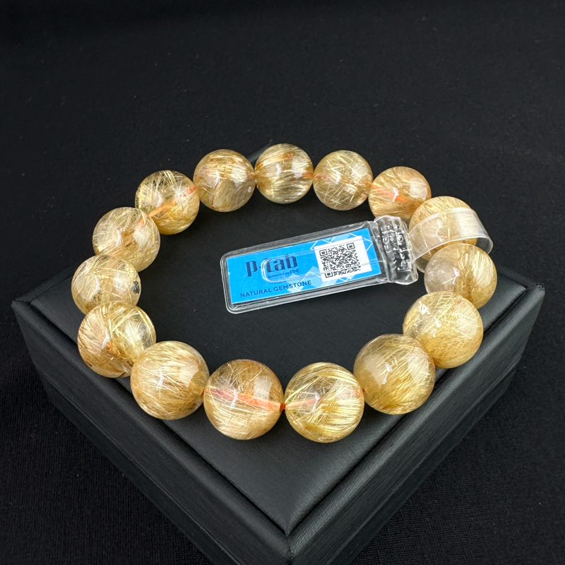 Thạch anh tóc vàng Vip 15mm cao cấp chuẩn 9A