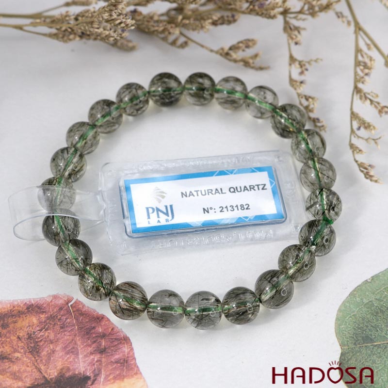 Vòng tay Thạch anh Tóc xanh 8mm 5A