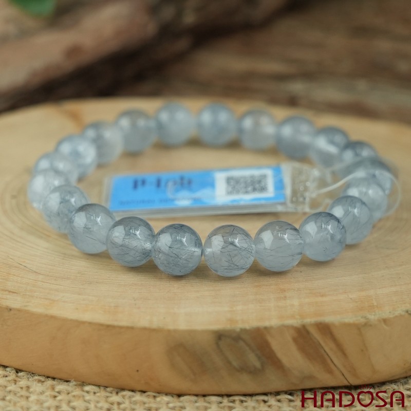 Vòng Thạch Anh Tóc Xanh Dương 9mm cao cấp chuẩn 6A