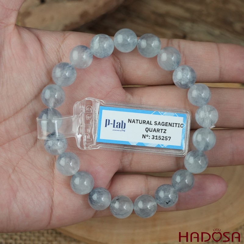 Vòng Thạch Anh Tóc Xanh Dương 9mm cao cấp chuẩn 6A